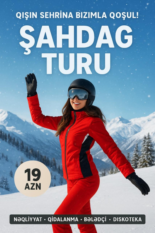 Dəyərli səyahətsevərlər.. Sizləri ❄Şahdağ 🏔️ Yeni il