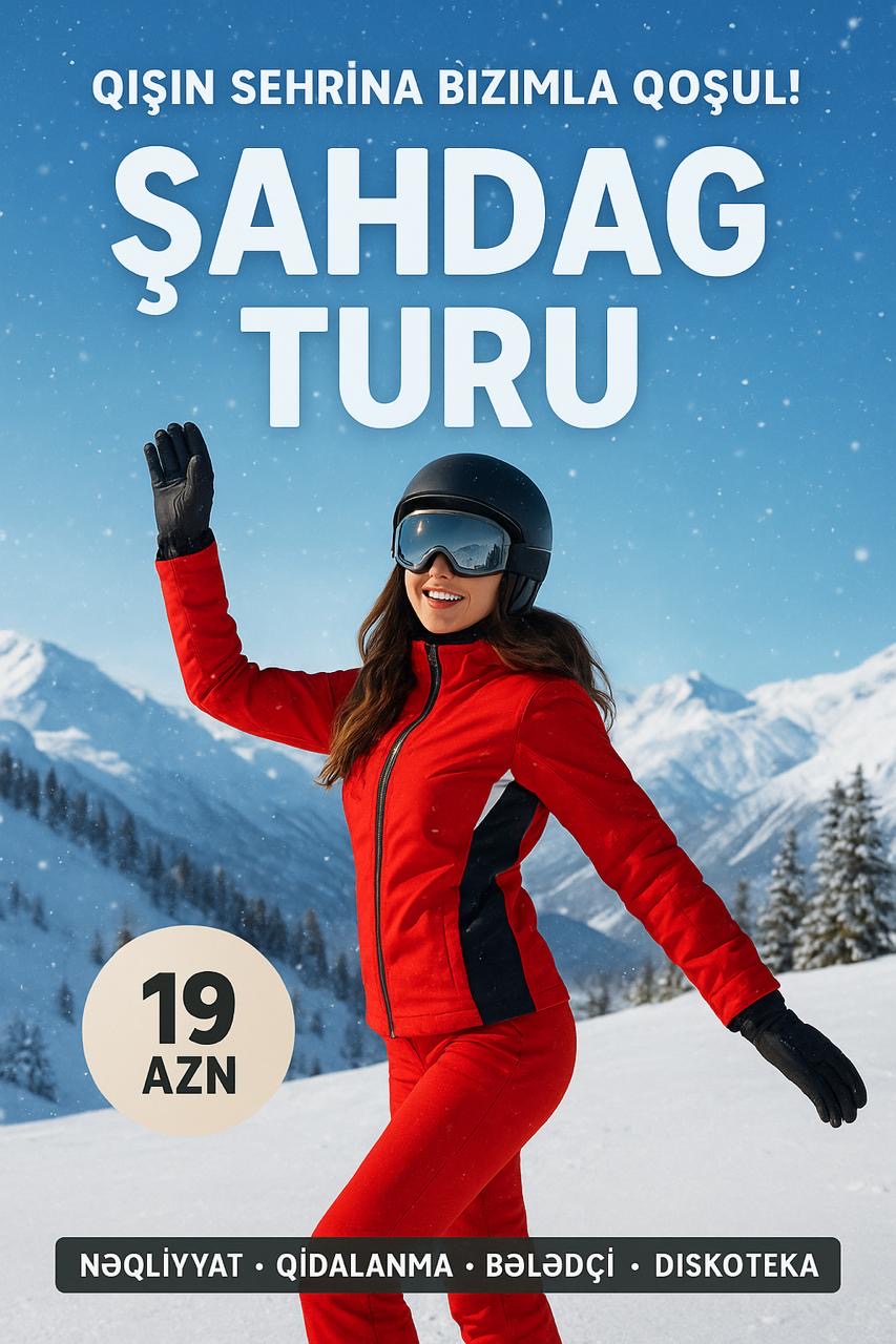Dəyərli səyahətsevərlər.. Sizləri ❄Şahdağ 🏔️ Yeni il