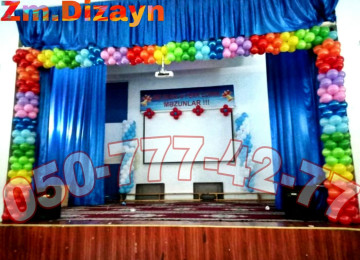 Sharlar decor. Sarlar bezedilme. Helium və adi şarlarla
