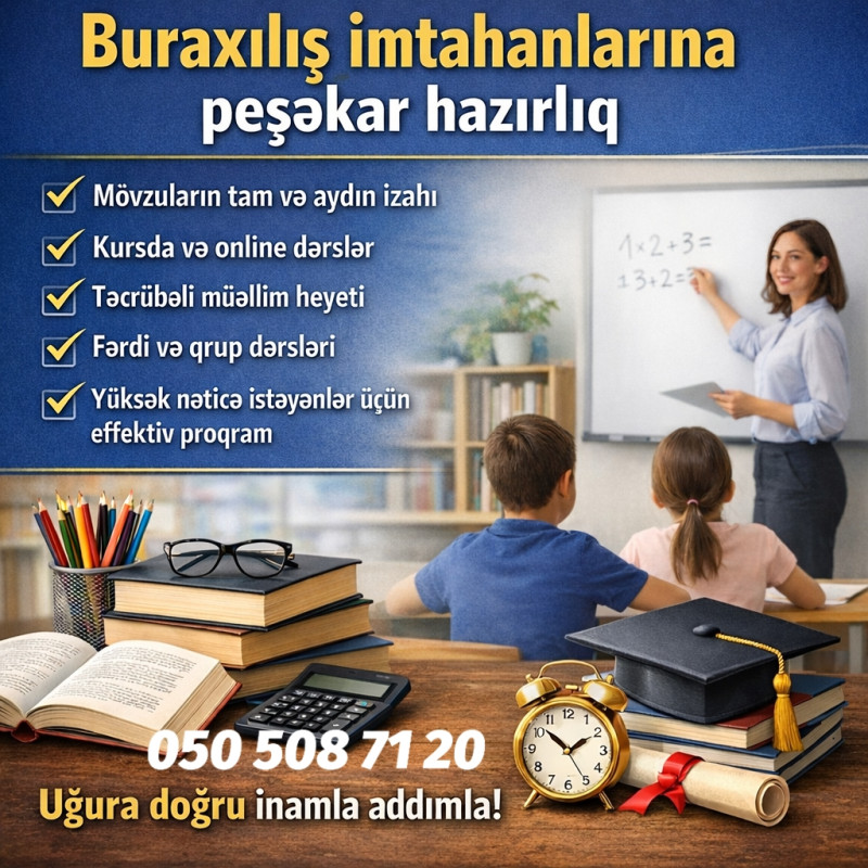 Buraxılış imtahanlarına peşəkar hazırlıq Mövzuların tam və