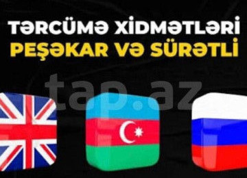 Peşəkar tərcüməçi tərəfindən tərcümə xidməti göstərilir.