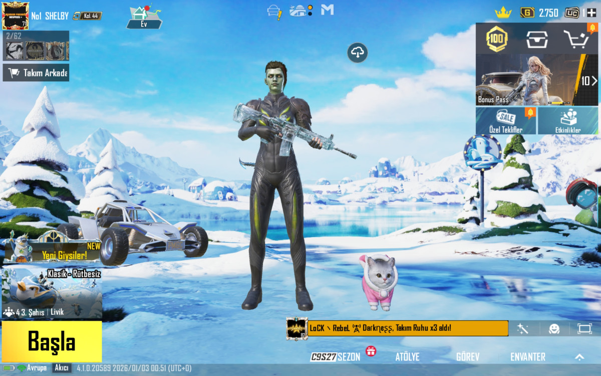 Pubg arendiyaya hesab alışı! 1SAAT - 5 AZN 5 SAAT - 20 AZN