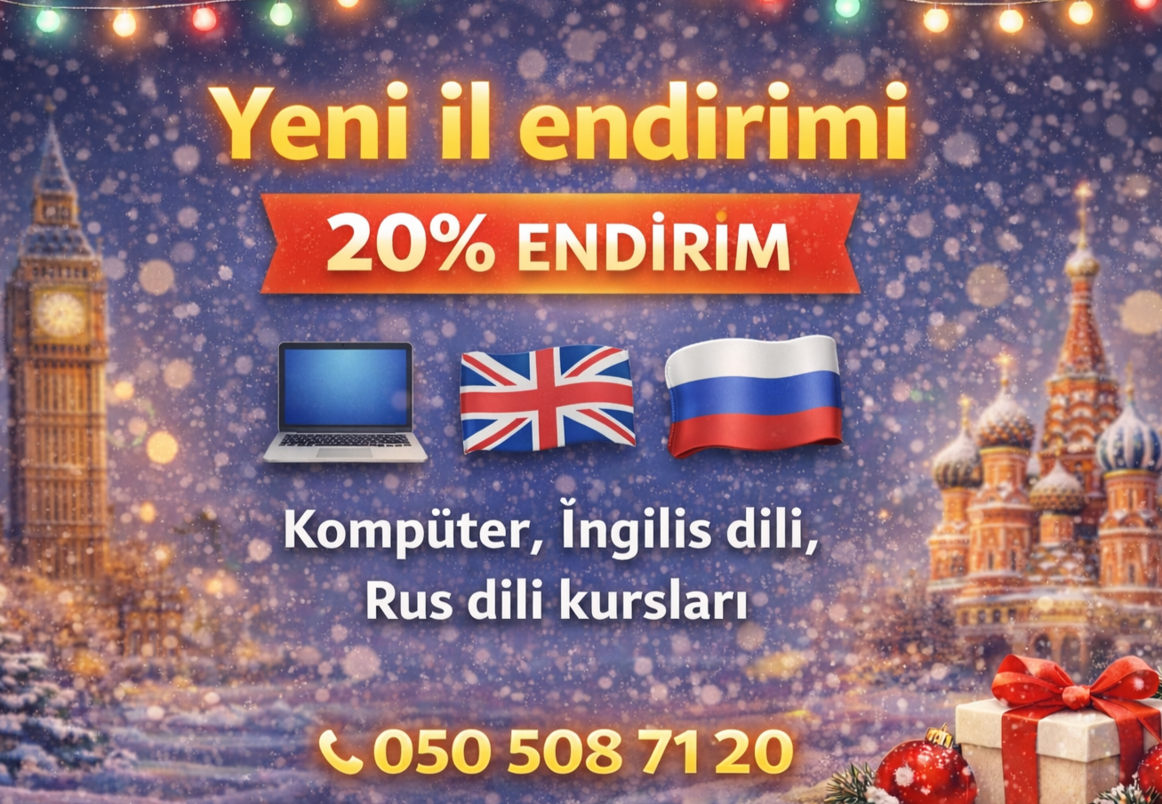 Yeni il endirimi 20.12.2025–10.01.2026 tarixləri arasında
