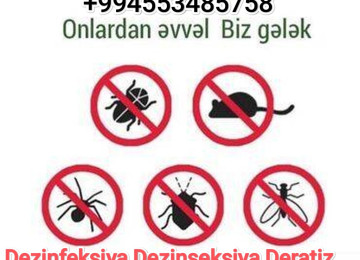 Dezinfeksiya Dezinseksiya Deratizasiya xidmetleri 7/24 tam