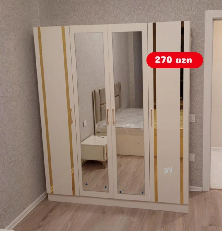 *4 Qapılı Dolab* – Sifarişlə Hazırlanır Ölçü: 160 × 47 ×