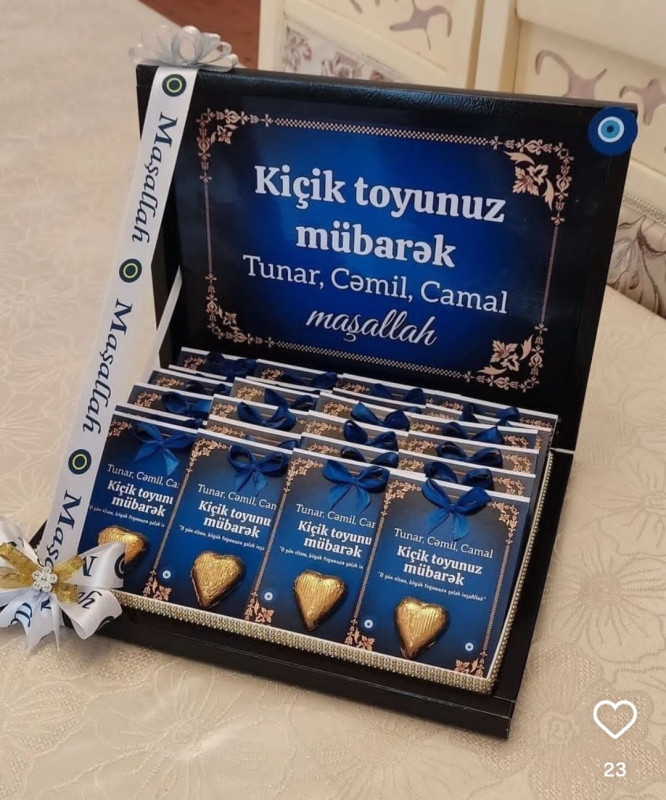 Sunnet ucun sokolad sebetleri sifarisle