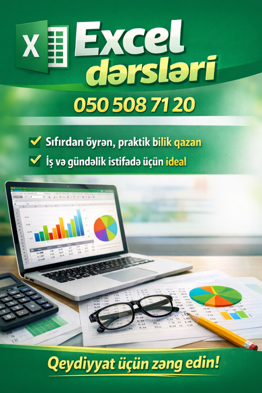 Excel dərsləri Formullar, cədvəllər, hesabatlar Qısa