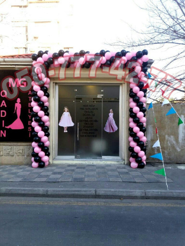 Sarlarla acilis. Shar bezek. Acilisda sar. Sharlar decor.